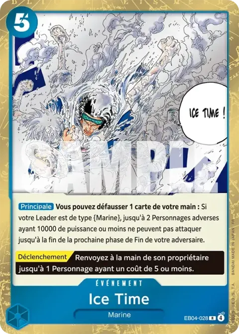 Carte One Piece Ice Time EB04-028, extension Les sept de la mer d’azur
