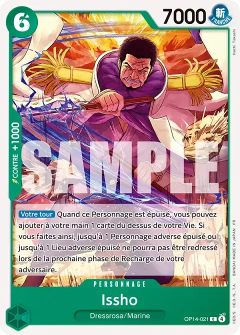 Carte One Piece Issho OP14-021, extension Les sept de la mer d’azur