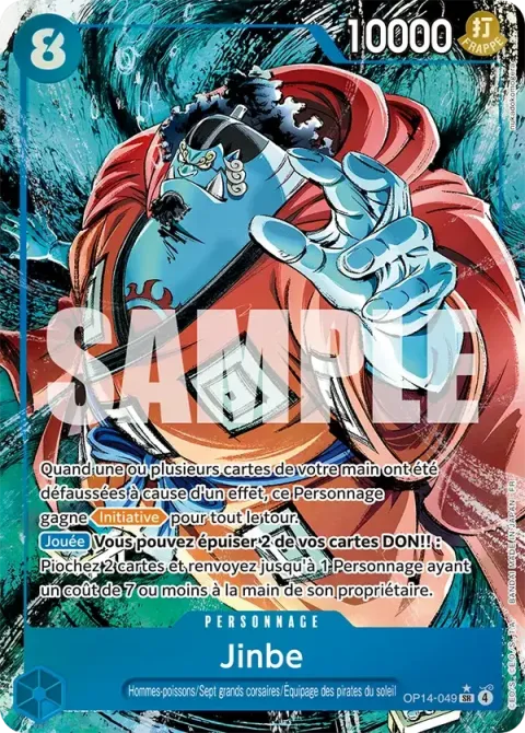 Carte One Piece Jinbe OP14-049 · parallèle, extension Les sept de la mer d’azur