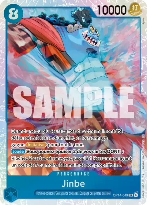 Carte One Piece Jinbe OP14-049, extension Les sept de la mer d’azur