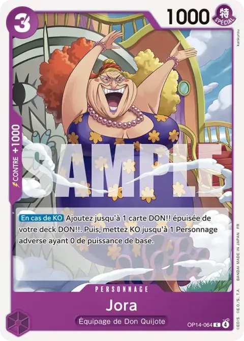 Carte One Piece Jora OP14-064, extension Les sept de la mer d’azur