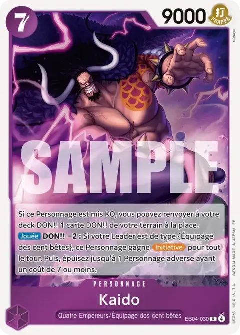 Carte One Piece Kaido EB04-030, extension Les sept de la mer d’azur