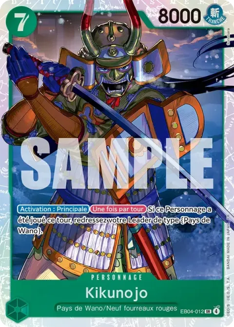Carte One Piece Kikunojo EB04-012, extension Les sept de la mer d’azur