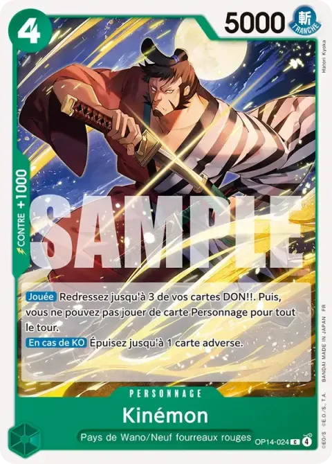 Carte One Piece Kinémon OP14-024, extension Les sept de la mer d’azur