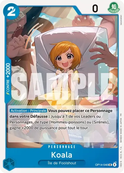 Carte One Piece Koala OP14-046, extension Les sept de la mer d’azur