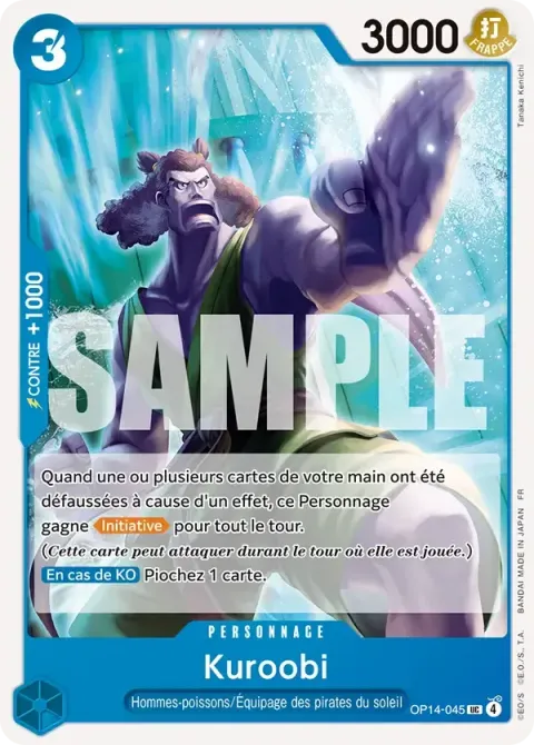 Carte One Piece Kuroobi OP14-045, extension Les sept de la mer d’azur
