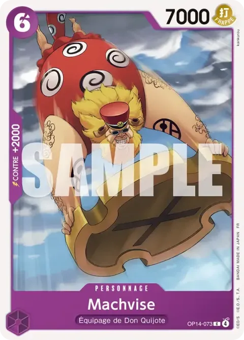 Carte One Piece Machvise OP14-073, extension Les sept de la mer d’azur