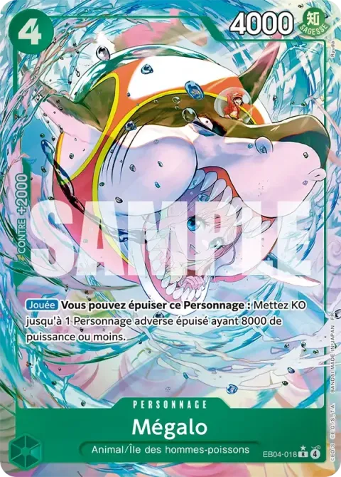 Carte One Piece Mégalo EB04-018 · parallèle, extension Les sept de la mer d’azur