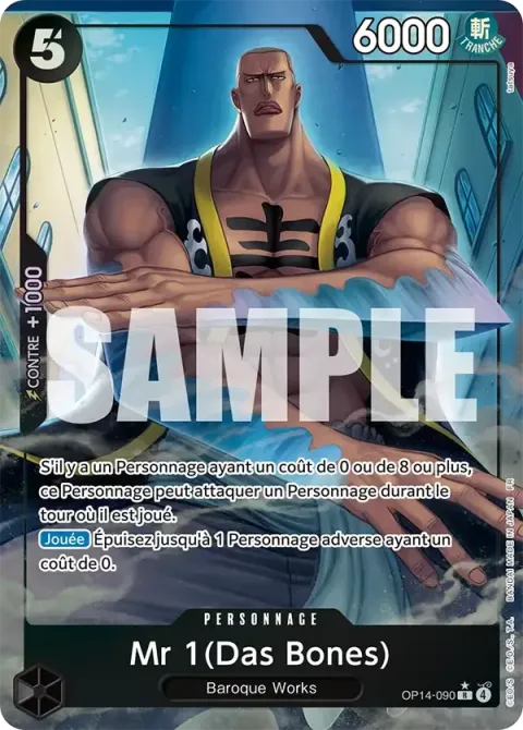 Carte One Piece Mr 1(Das Bones) OP14-090 · parallèle, extension Les sept de la mer d’azur