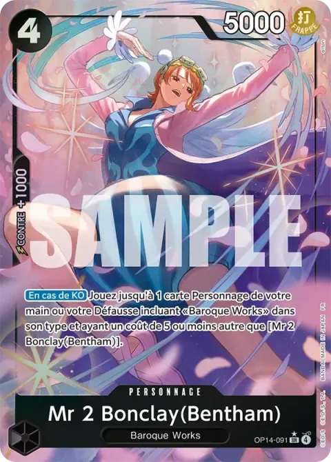 Carte One Piece Mr 2 Bonclay(Bentham) OP14-091 · parallèle, extension Les sept de la mer d’azur
