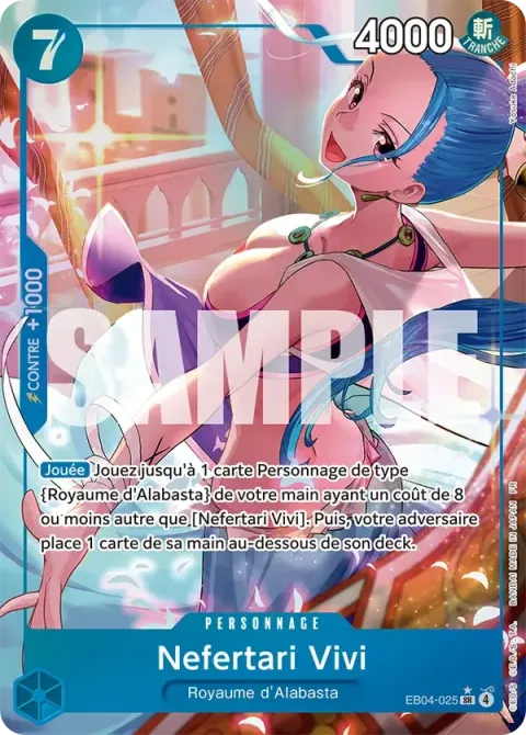 Carte One Piece Nefertari Vivi EB04-025 · parallèle, extension Les sept de la mer d’azur