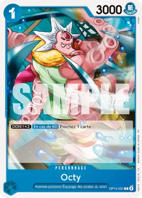Carte One Piece Octy OP14-051, extension Les sept de la mer d’azur