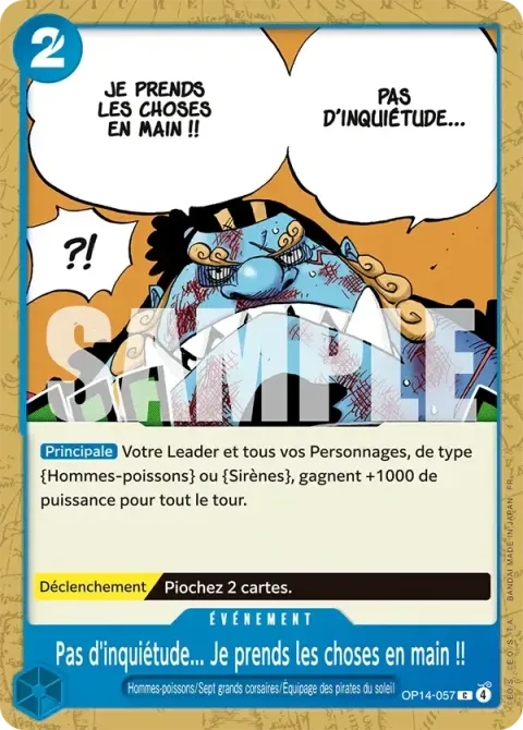 Carte One Piece Pas d’inquiétude… Je prends les choses en main !! OP14-057, extension Les sept de la mer d’azur