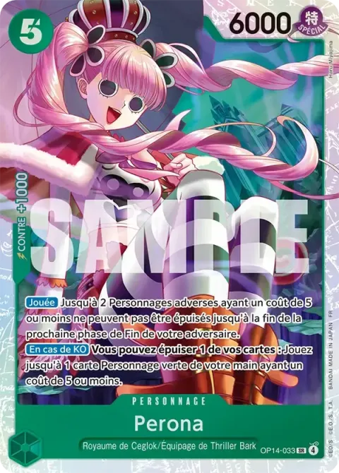 Carte One Piece Perona OP14-033, extension Les sept de la mer d’azur