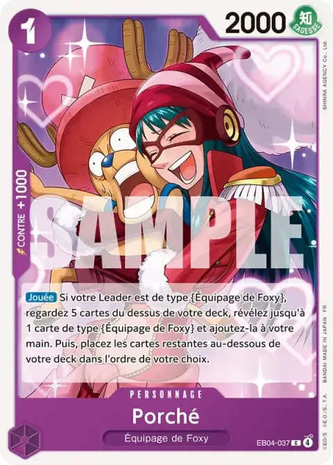 Carte One Piece Porché EB04-037, extension Les sept de la mer d’azur