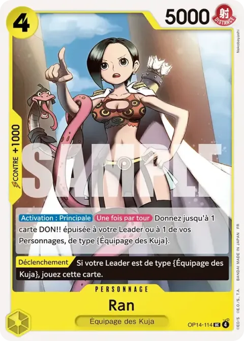Carte One Piece Ran OP14-114, extension Les sept de la mer d’azur