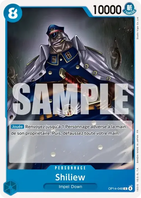 Carte One Piece Shiliew OP14-048, extension Les sept de la mer d’azur