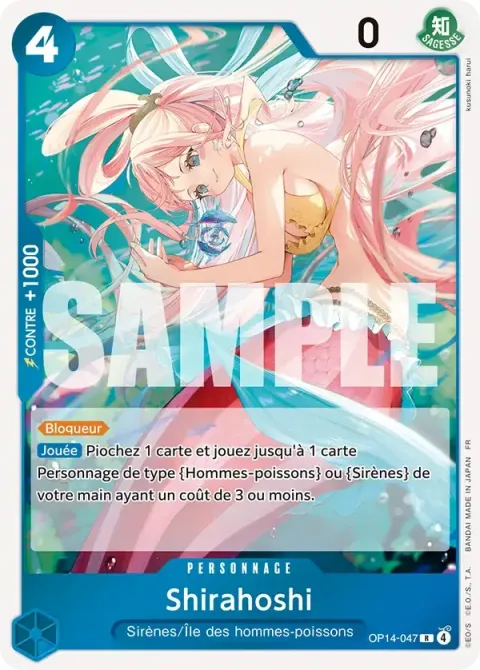 Carte One Piece Shirahoshi OP14-047, extension Les sept de la mer d’azur