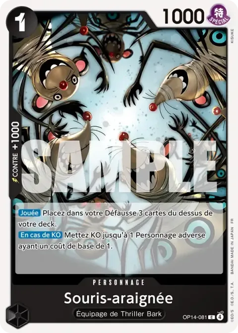 Carte One Piece Souris-araignée OP14-081, extension Les sept de la mer d’azur