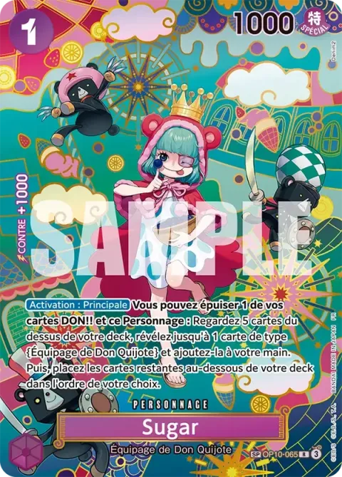 Carte One Piece Sugar OP10-065 · parallèle, extension Les sept de la mer d’azur