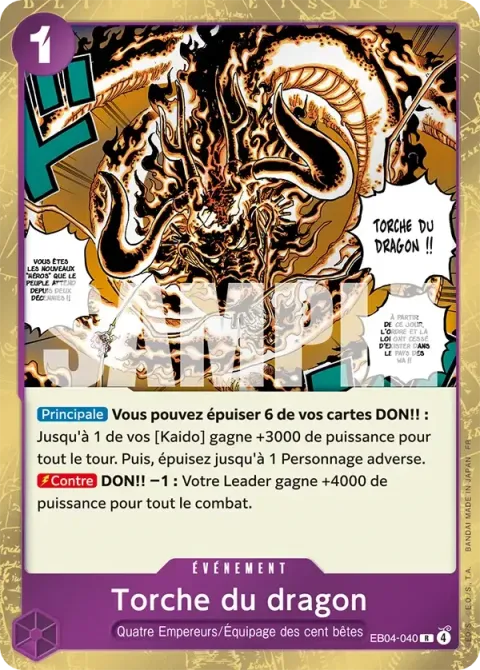 Carte One Piece Torche du dragon EB04-040, extension Les sept de la mer d’azur