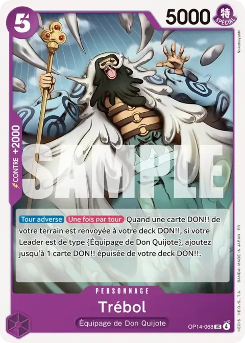 Carte One Piece Trébol OP14-068, extension Les sept de la mer d’azur