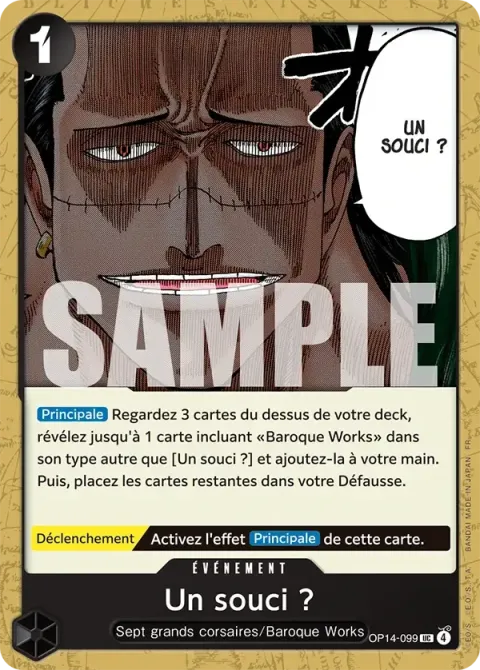 Carte One Piece Un souci ? OP14-099, extension Les sept de la mer d’azur