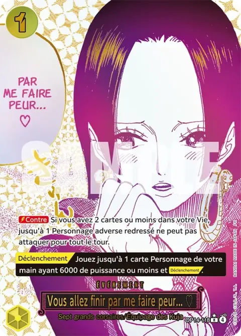 Carte One Piece Vous allez finir par me faire peur… ♡ OP14-118 · parallèle, extension Les sept de la mer d’azur