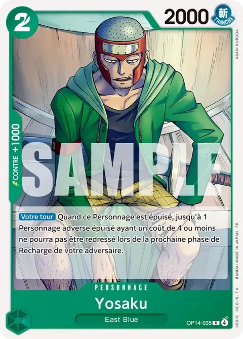 Carte One Piece Yosaku OP14-035, extension Les sept de la mer d’azur