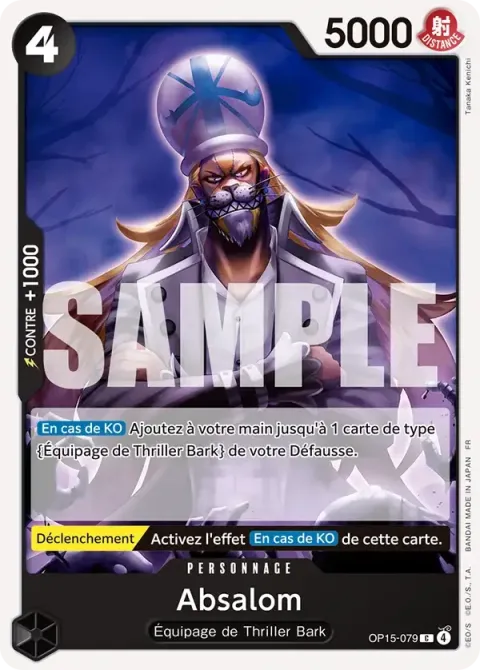 Carte One Piece Absalom OP15-079, extension Aventure sur l’île de dieu