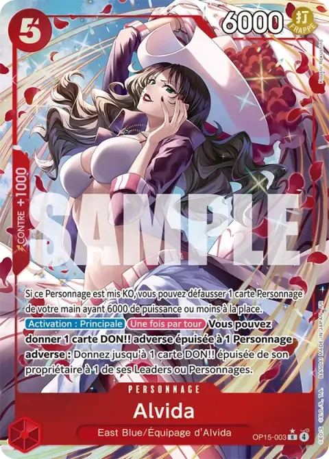 Carte One Piece Alvida OP15-003 · parallèle, extension Aventure sur l’île de dieu