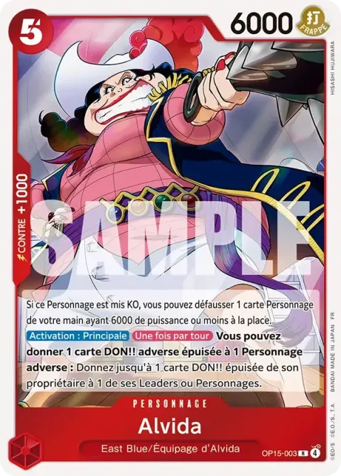 Carte One Piece Alvida OP15-003, extension Aventure sur l’île de dieu