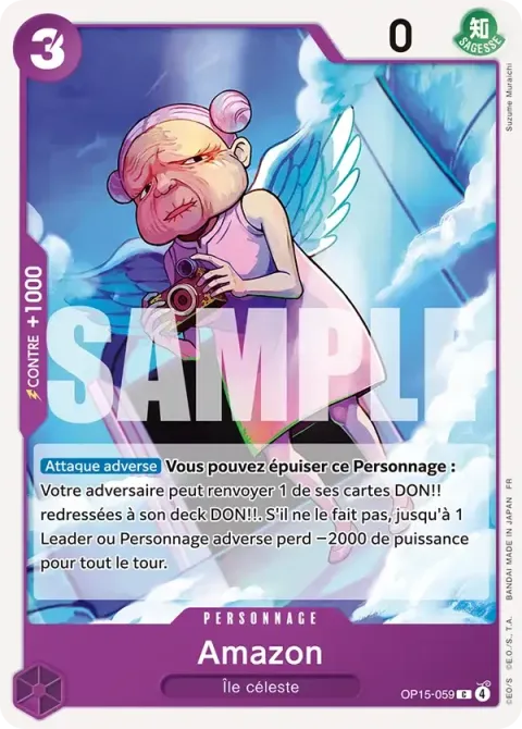 Carte One Piece Amazon OP15-059, extension Aventure sur l’île de dieu