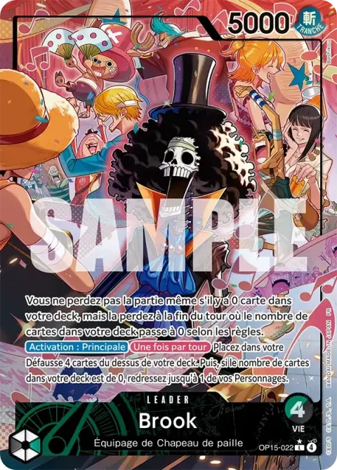 Carte One Piece Brook OP15-022 · parallèle, extension Aventure sur l’île de dieu