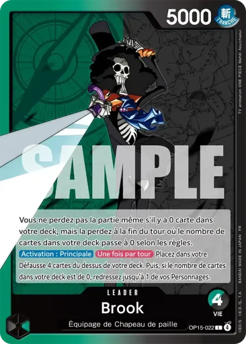 Carte One Piece Brook OP15-022, extension Aventure sur l’île de dieu