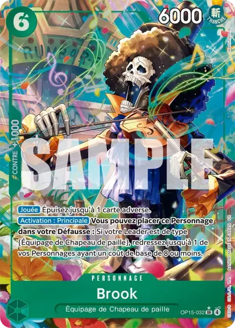 Carte One Piece Brook OP15-032 · parallèle, extension Aventure sur l’île de dieu