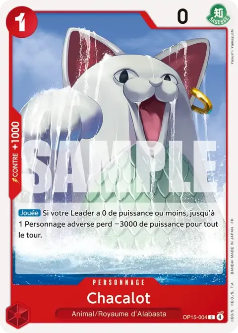 Carte One Piece Chacalot OP15-004, extension Aventure sur l’île de dieu