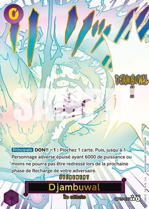 Carte One Piece Djambuwal OP15-077 · parallèle, extension Aventure sur l’île de dieu