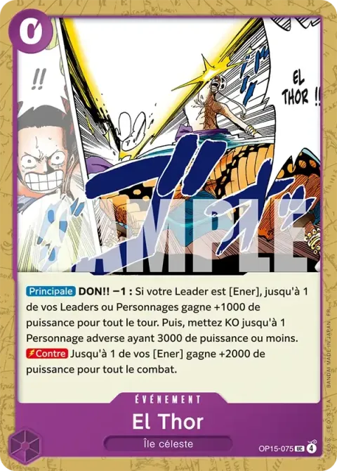 Carte One Piece El Thor OP15-075, extension Aventure sur l’île de dieu