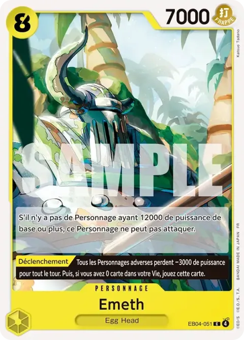 Carte One Piece Emeth EB04-051, extension Aventure sur l’île de dieu