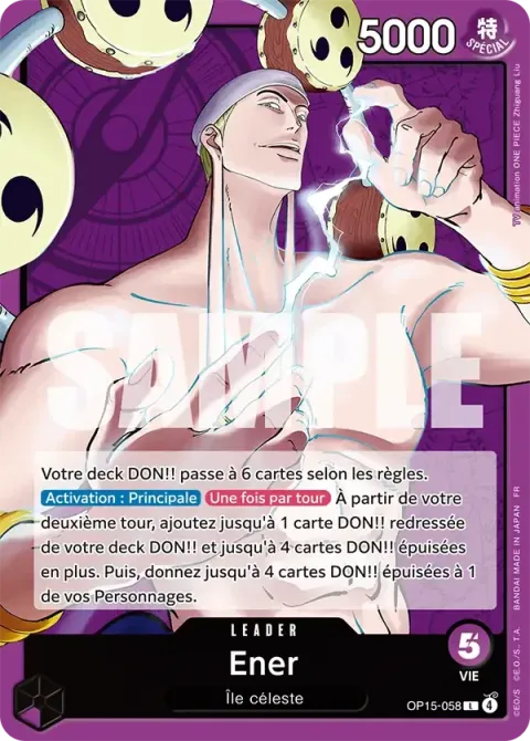 Carte One Piece Ener OP15-058, extension Aventure sur l’île de dieu