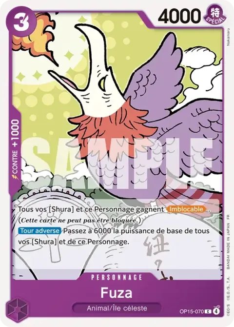 Carte One Piece Fuza OP15-070, extension Aventure sur l’île de dieu