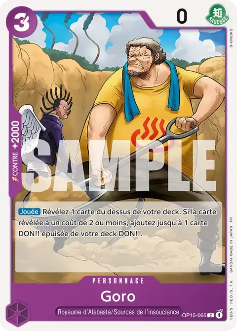 Carte One Piece Goro OP15-065, extension Aventure sur l’île de dieu