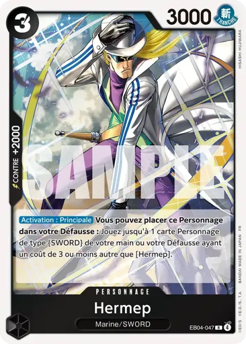 Carte One Piece Hermep EB04-047, extension Aventure sur l’île de dieu