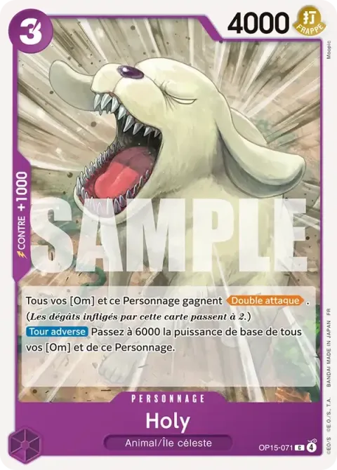 Carte One Piece Holy OP15-071, extension Aventure sur l’île de dieu