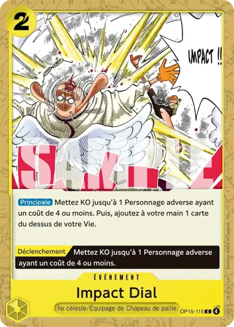 Carte One Piece Impact Dial OP15-115, extension Aventure sur l’île de dieu