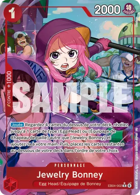 Carte One Piece Jewelry Bonney EB04-002 · parallèle, extension Aventure sur l’île de dieu