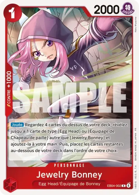Carte One Piece Jewelry Bonney EB04-002, extension Aventure sur l’île de dieu