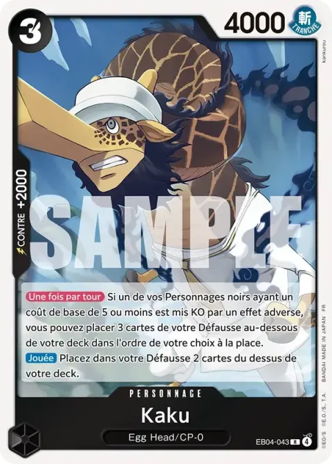 Carte One Piece Kaku EB04-043, extension Aventure sur l’île de dieu