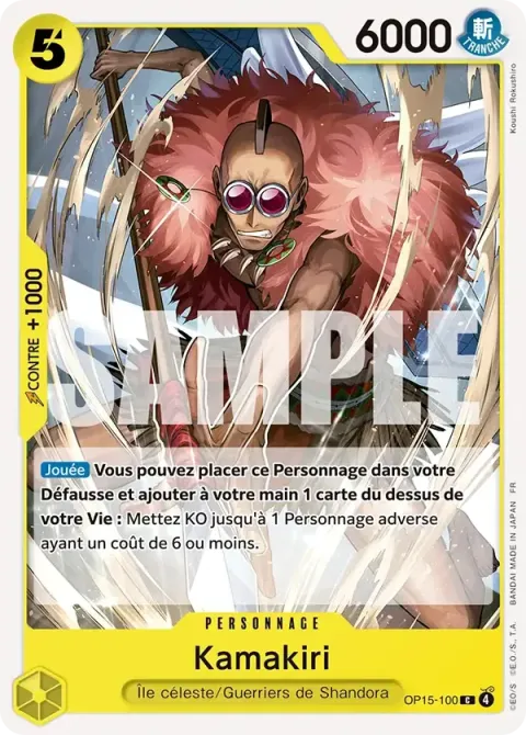 Carte One Piece Kamakiri OP15-100, extension Aventure sur l’île de dieu